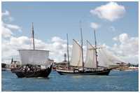 Hanse-Kogge und Dreimast-Gaffelschoner Regina Maris