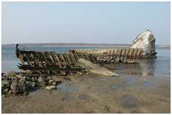 Wrack eines holländischen Feuerschiffes