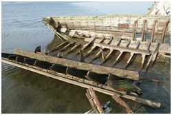 Wrack eines holländischen Feuerschiffes